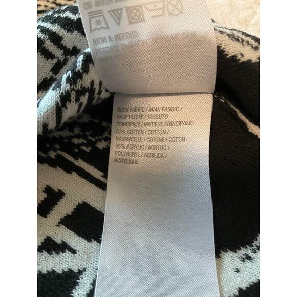 Dennis Basso Womens Black & White Floral Cardigan Sweater XS - Picture 3 of 4